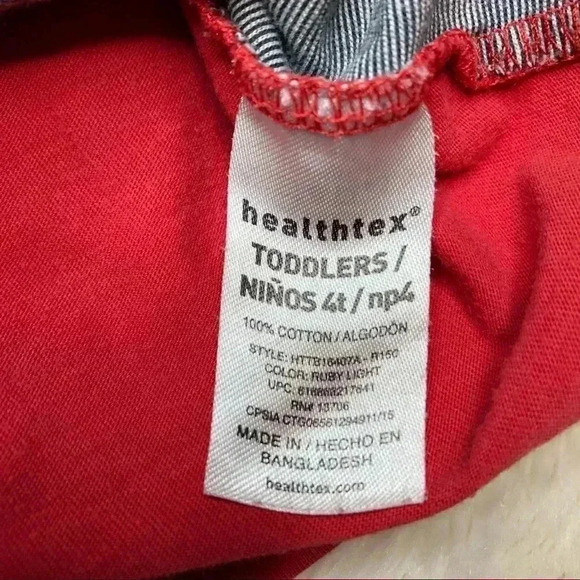 Healthtex Baseball T-Shirt Red & Grey Size 4T - Picture 11 of 16